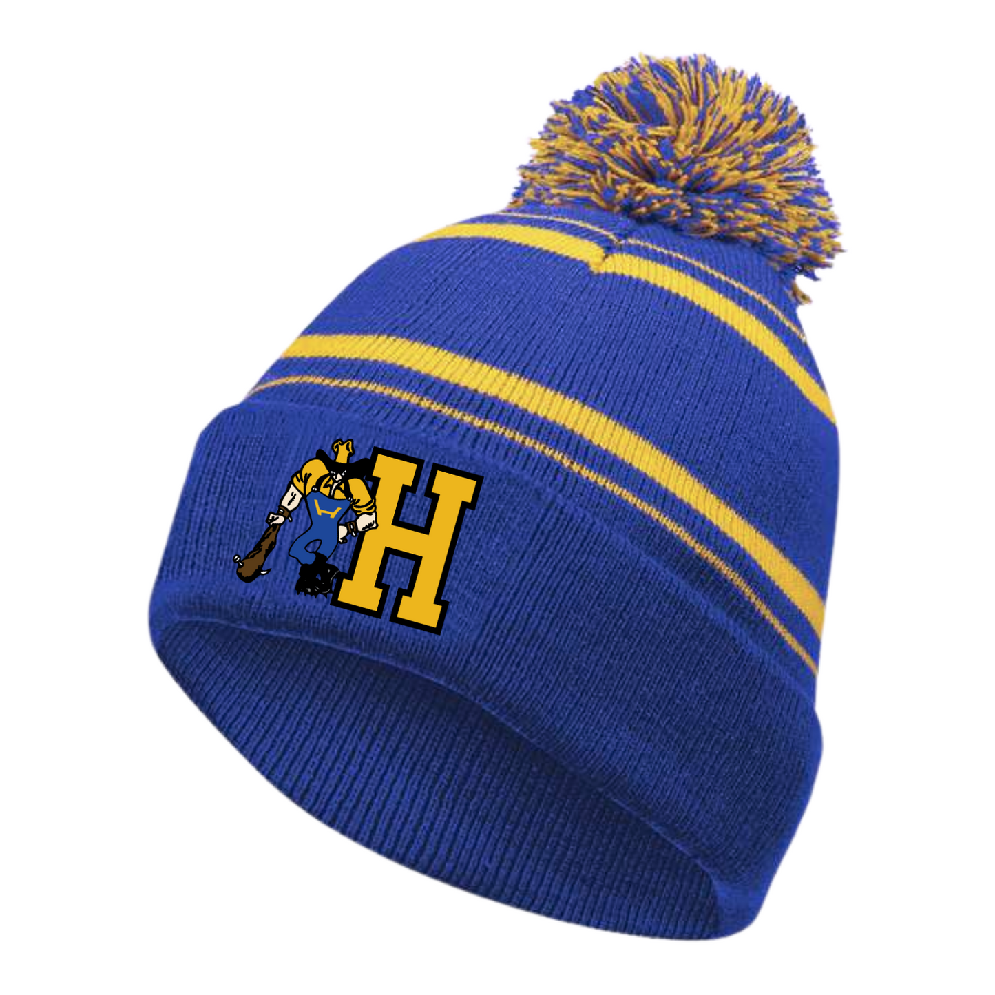 FOOTBALL POM CUFF BEANIE