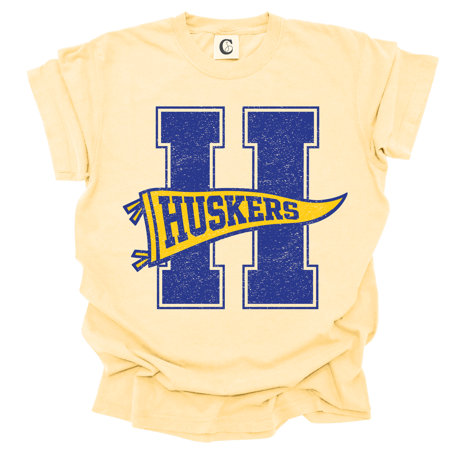 HUSKER PENNANT TEE | BUTTER