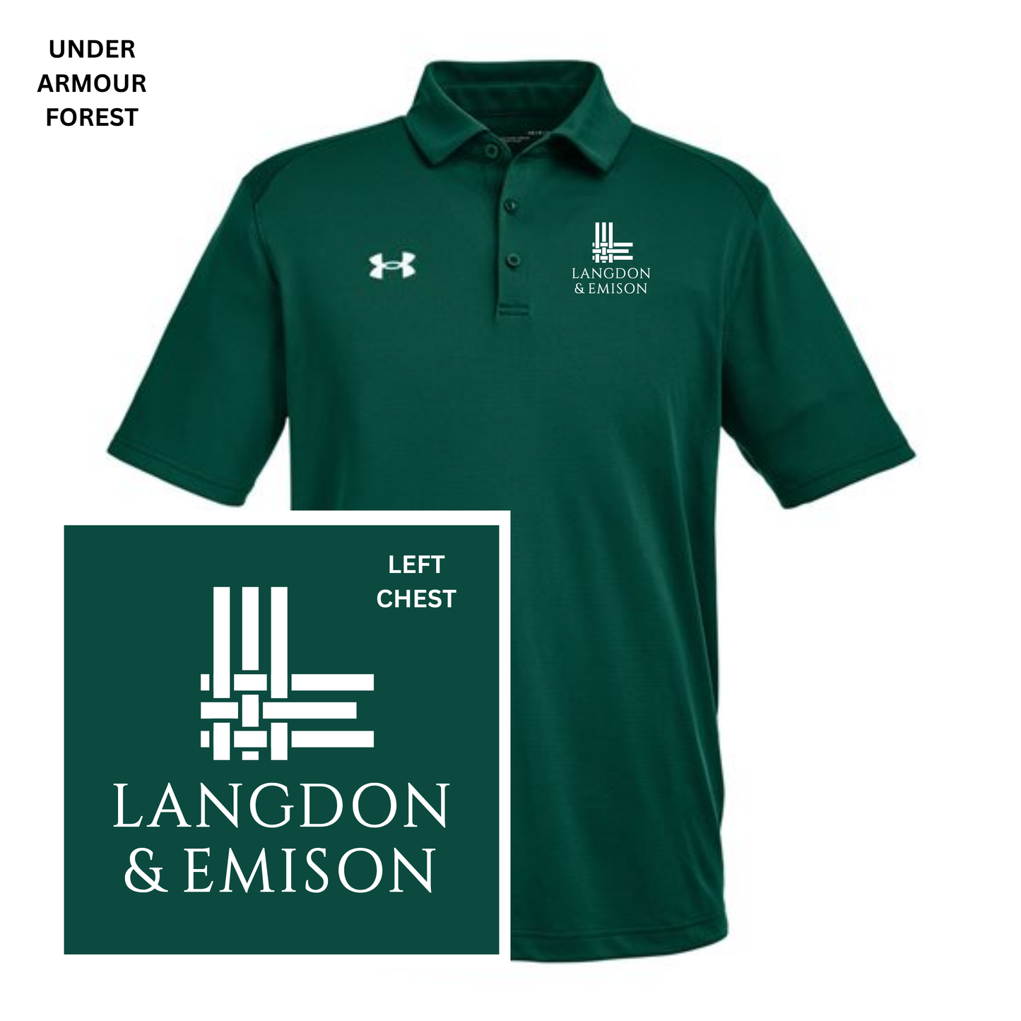 LEFT CHEST LOGO MEN'S POLO | UNDER ARMOUR | FOREST