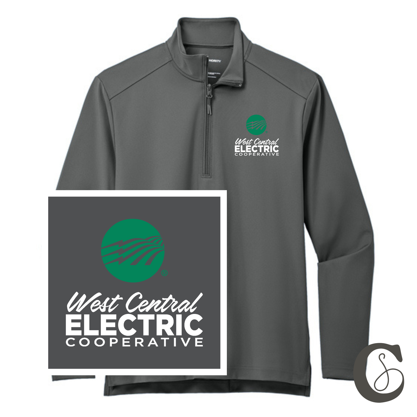 STACKED LOGO 1/4 ZIP | MENS