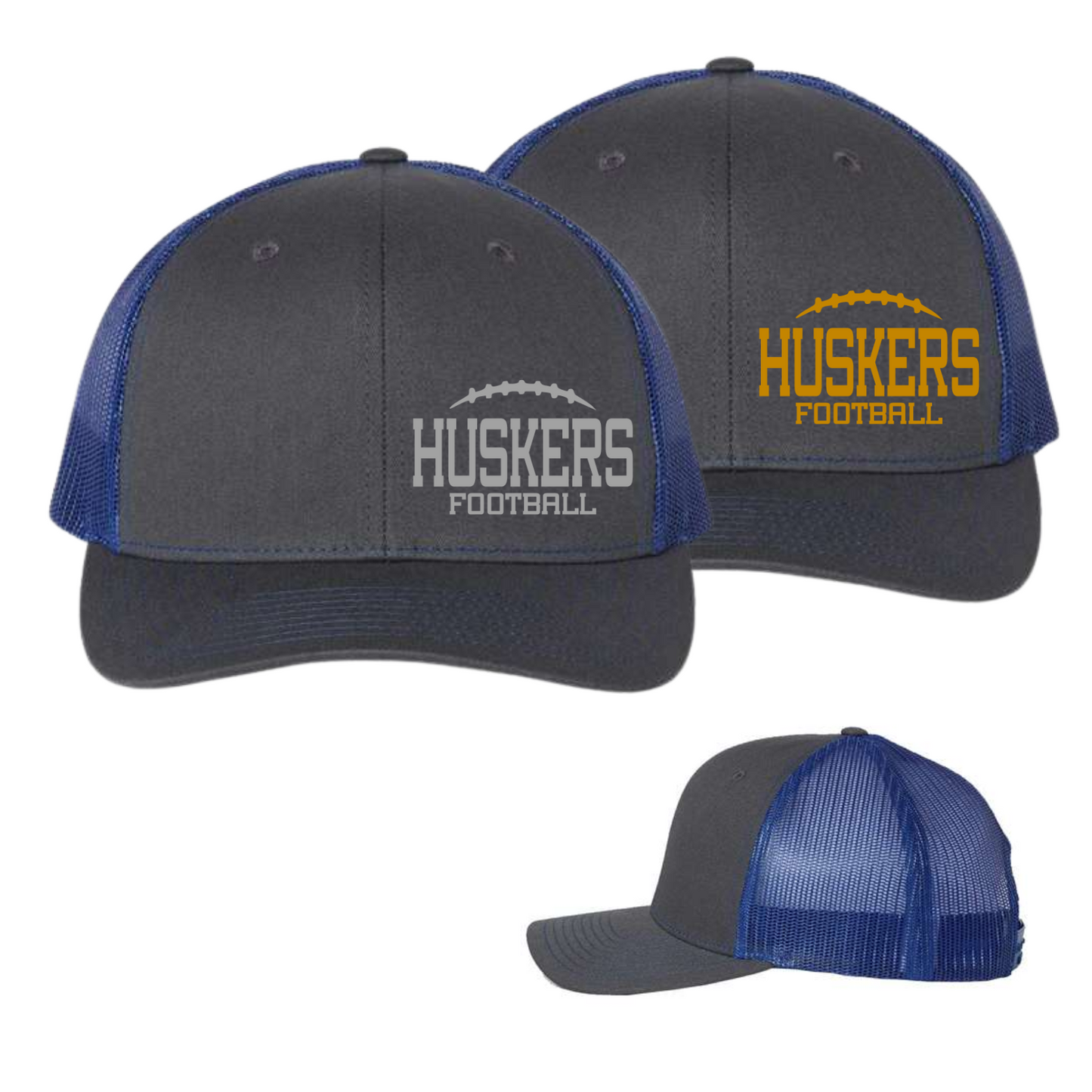 HUSKER FB HAT | CHARCOAL/BLUE