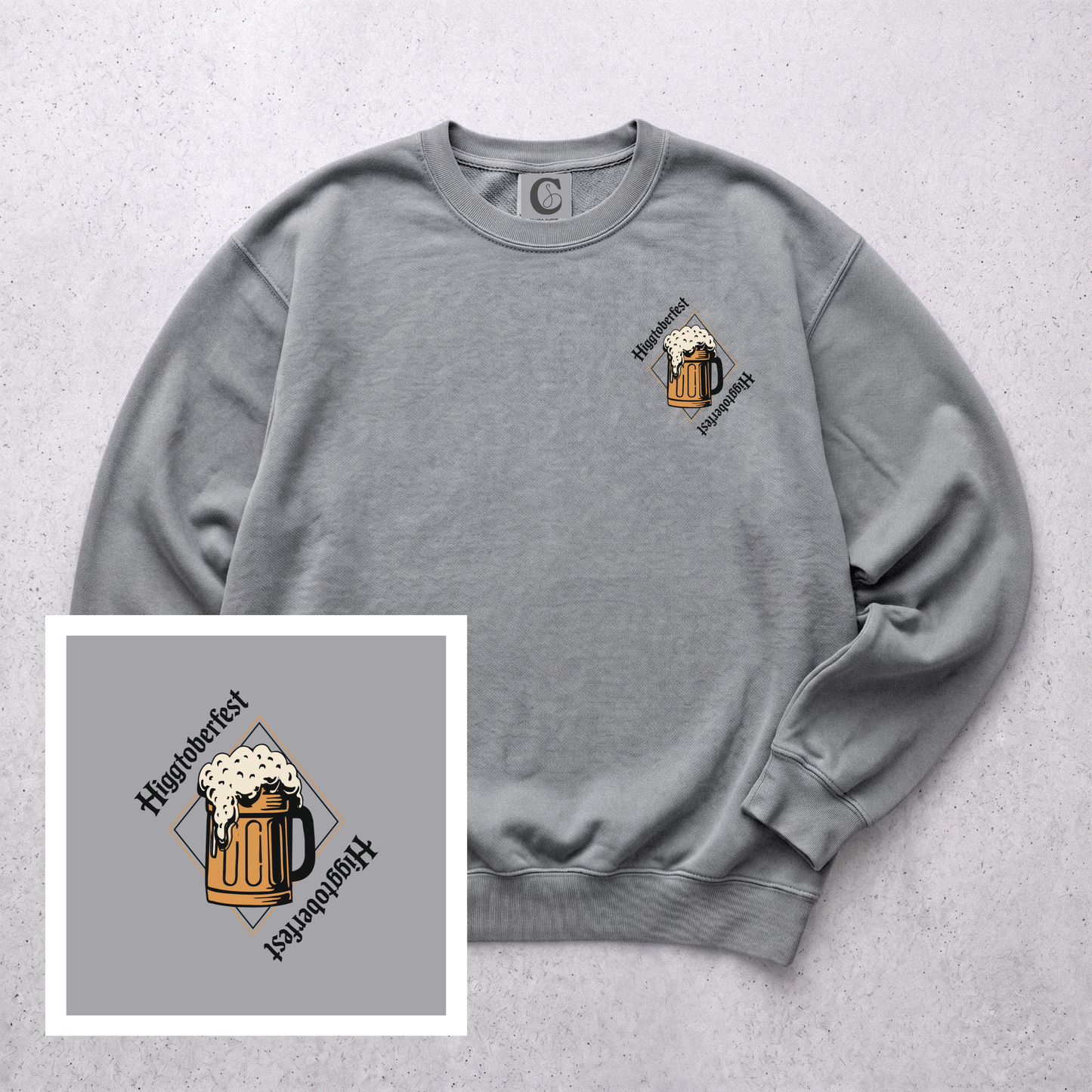 2 SIDED LOGO SWEATSHIRT | GREY