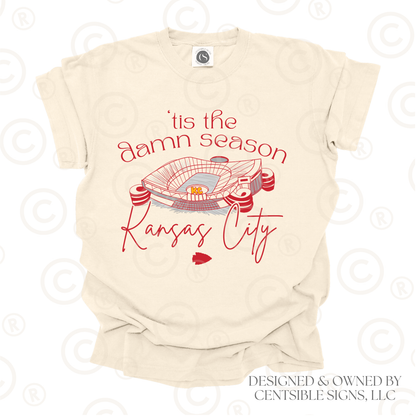 'TIS THE DAMN SEASON KC TEE | IVORY