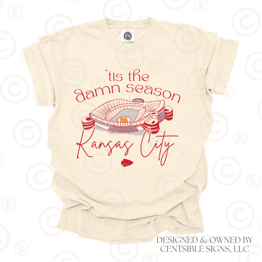 'TIS THE DAMN SEASON KC TEE | IVORY