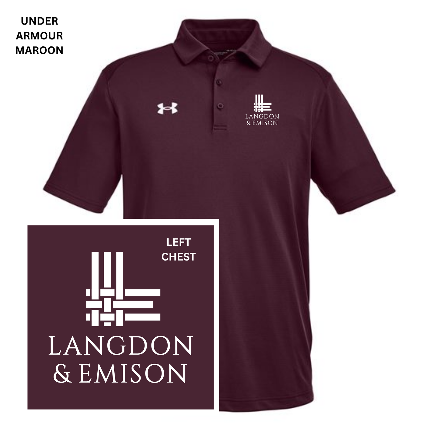 LEFT CHEST LOGO MEN'S POLO | UNDER ARMOUR | MAROON