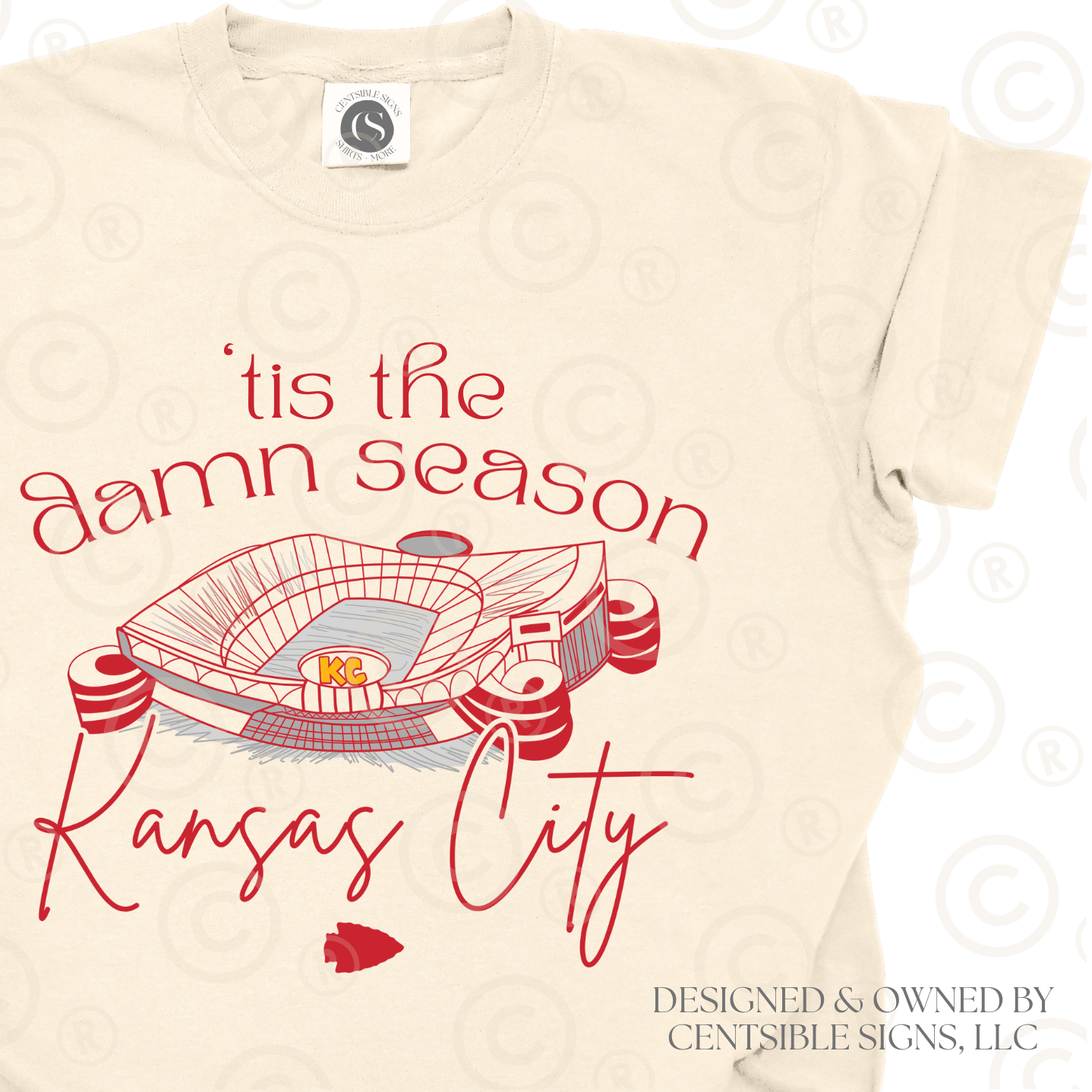 'TIS THE DAMN SEASON KC TEE | IVORY