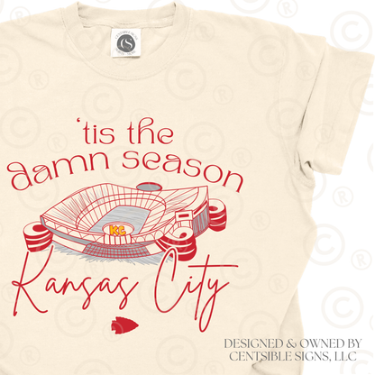 'TIS THE DAMN SEASON KC TEE | IVORY