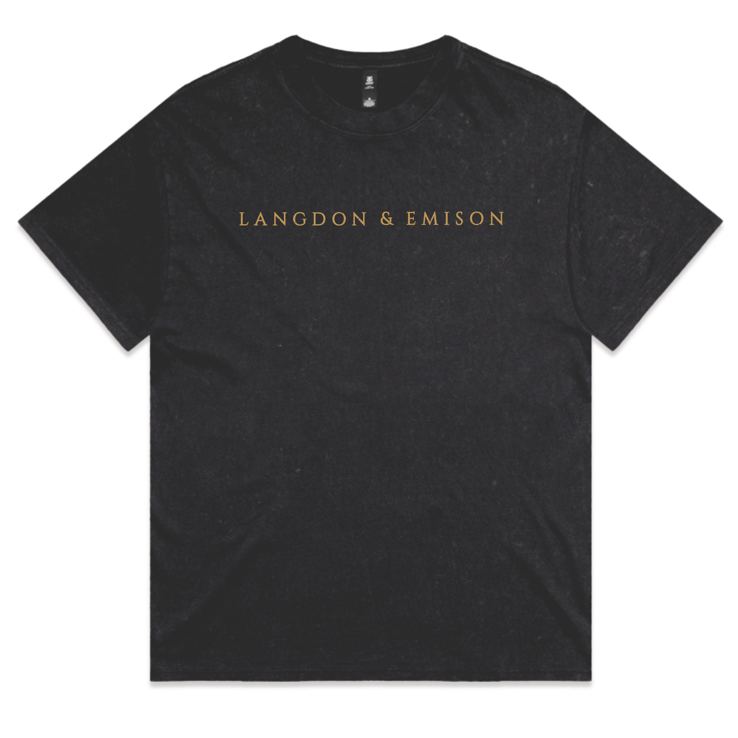 SIGNATURE STONE WASH TEE | BLACK