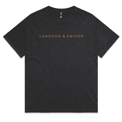 SIGNATURE STONE WASH TEE | BLACK