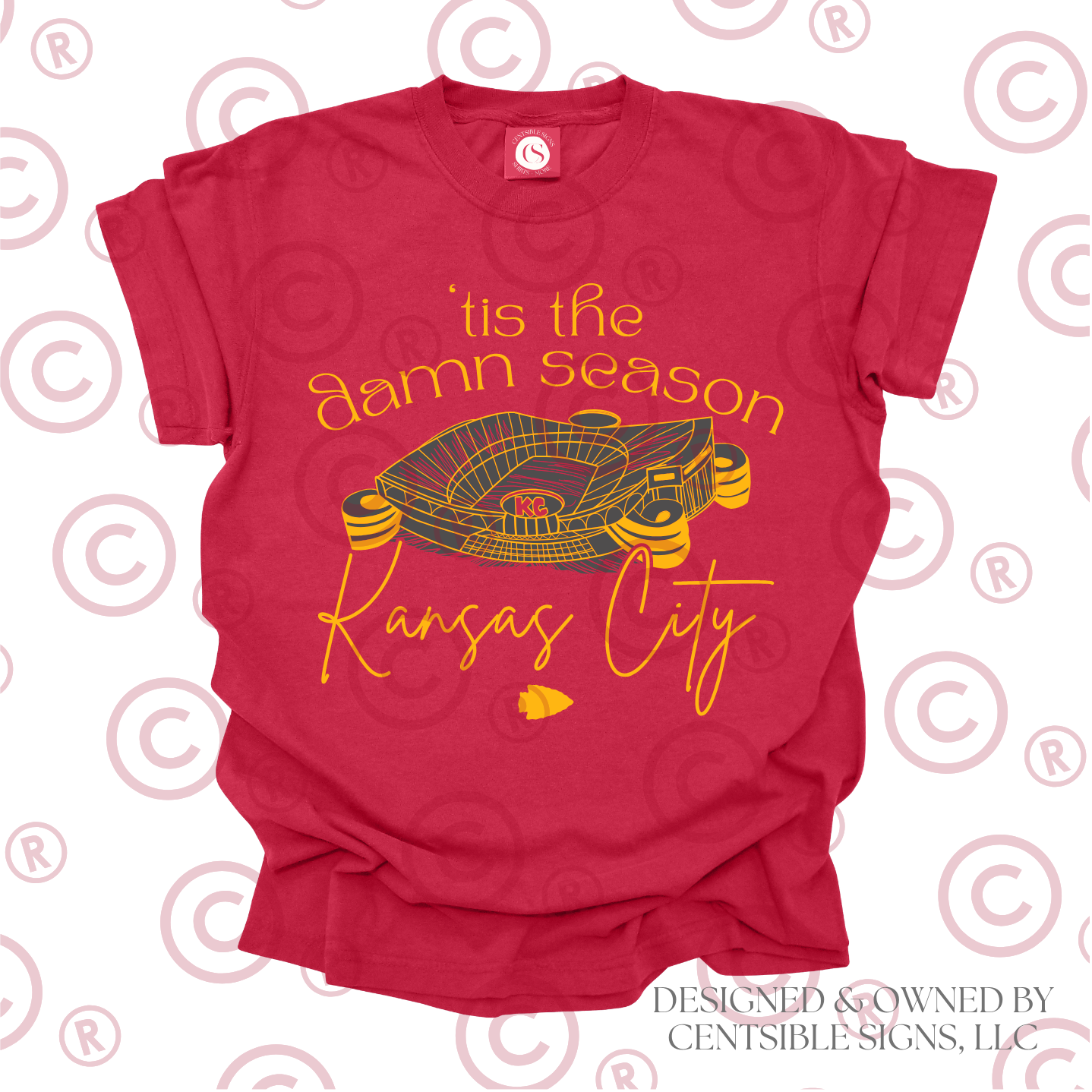 'TIS THE DAMN SEASON KC TEE | RED