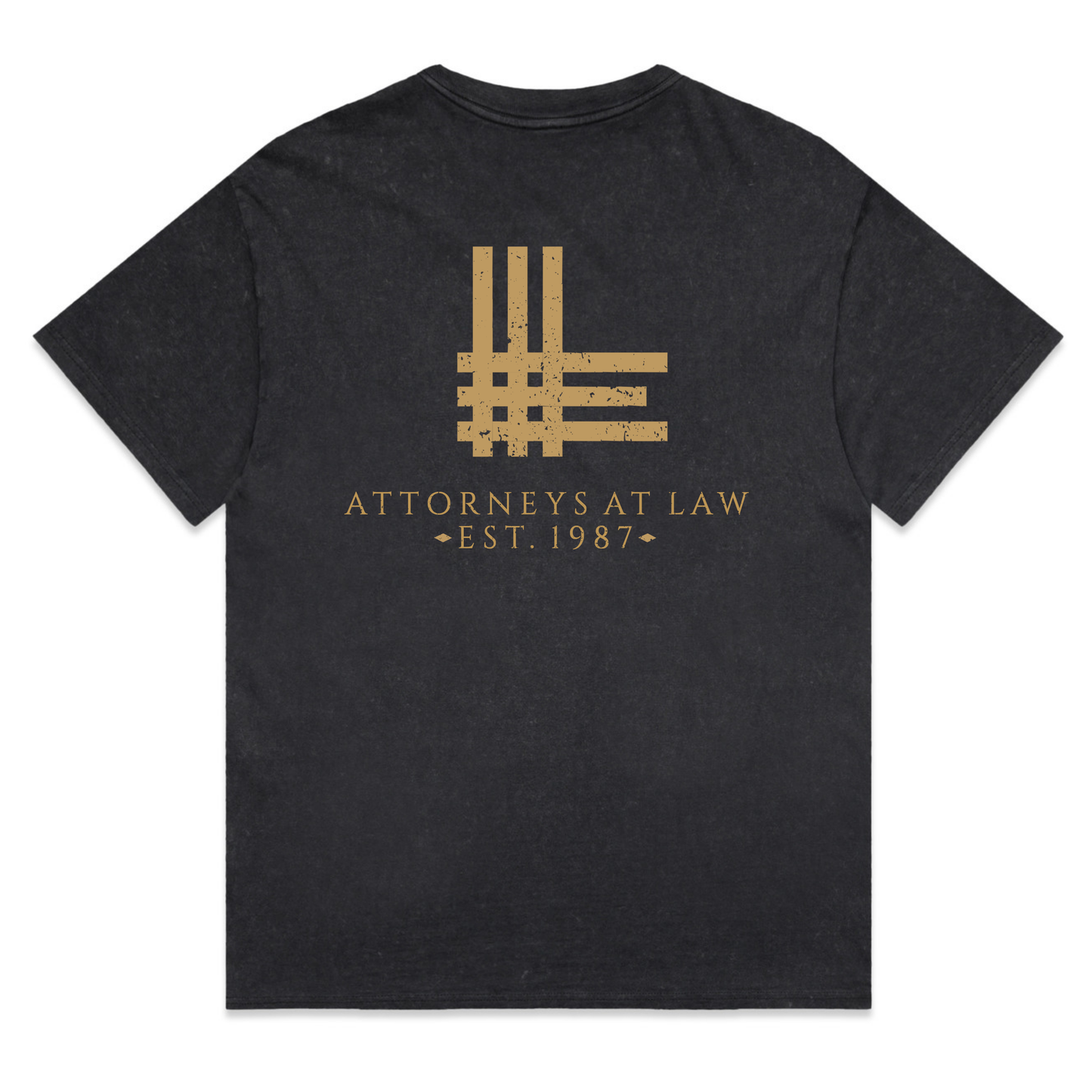 SIGNATURE STONE WASH TEE | BLACK