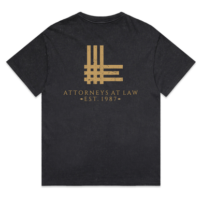 SIGNATURE STONE WASH TEE | BLACK