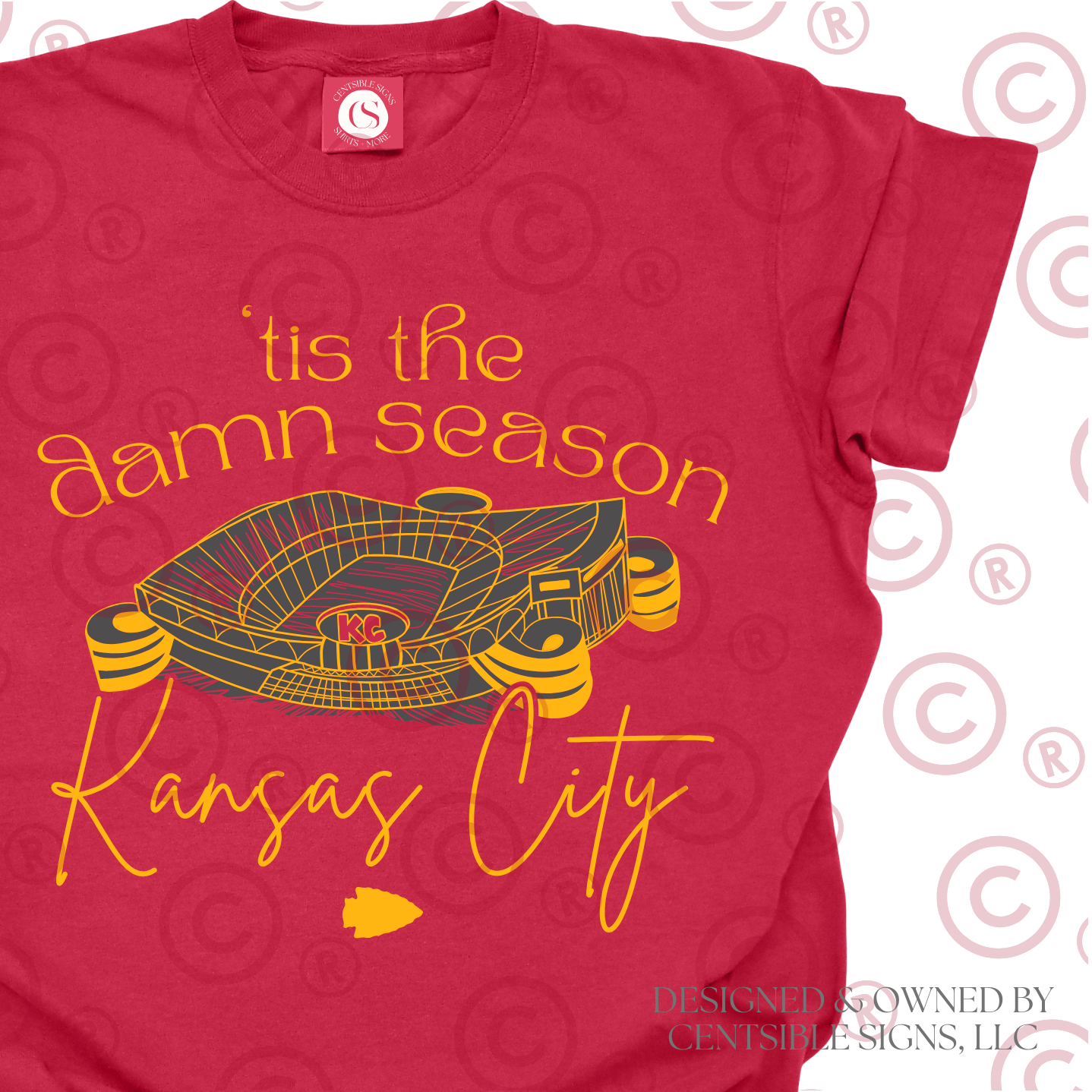 'TIS THE DAMN SEASON KC TEE | RED