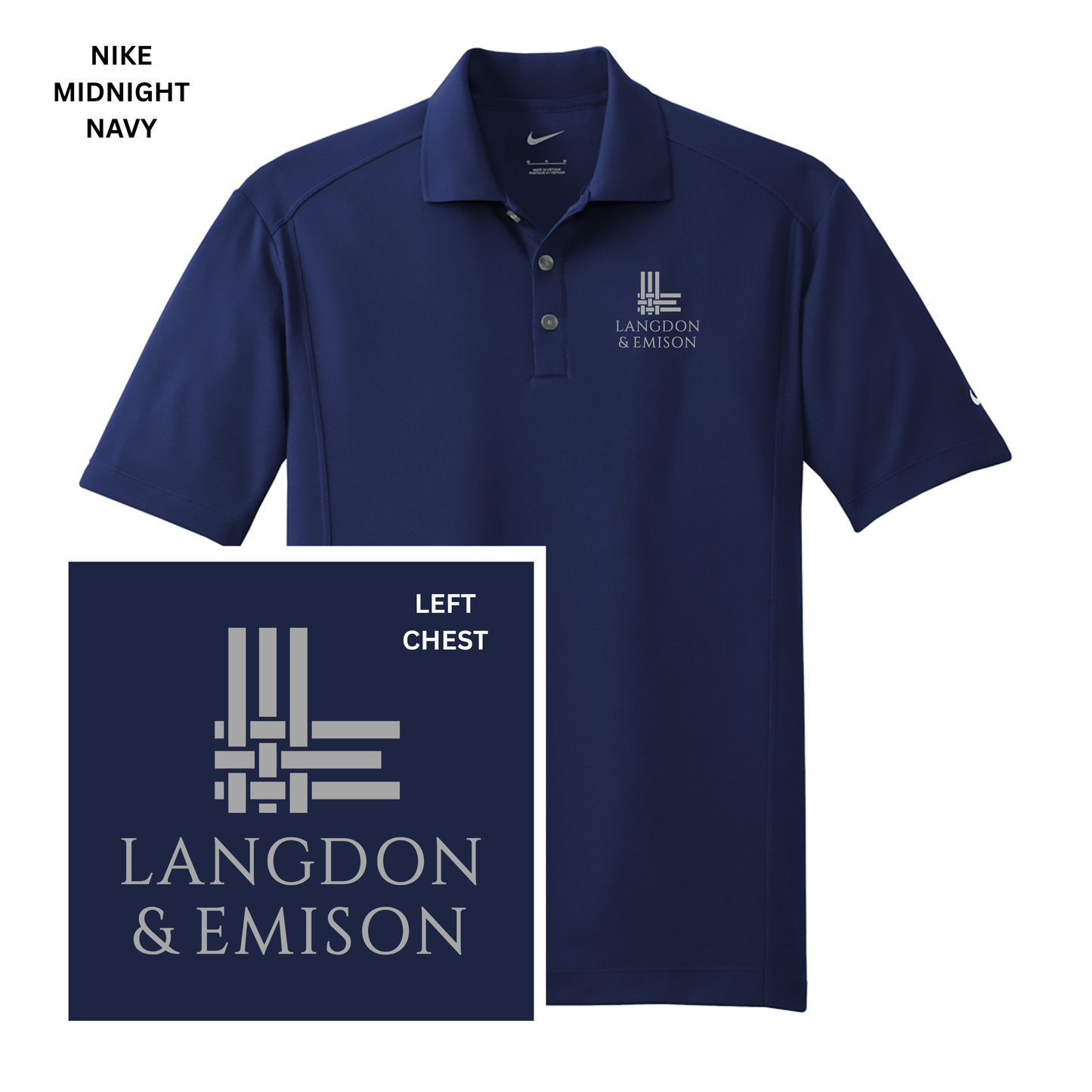 LEFT CHEST LOGO MEN'S POLO | NIKE | MIDNIGHT NAVY