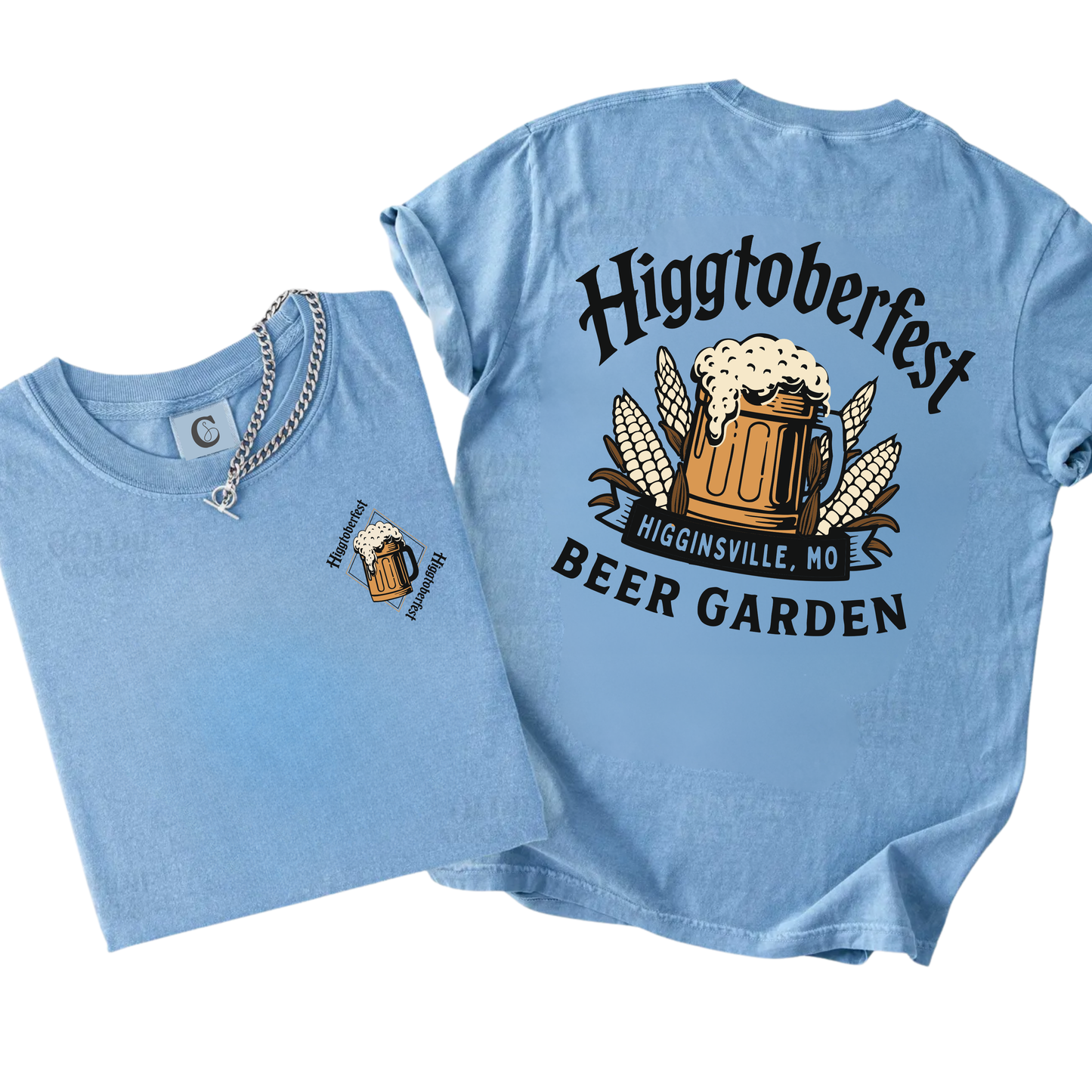 HIGGTOBERFEST 2 SIDED TEE | WASHED DENIM