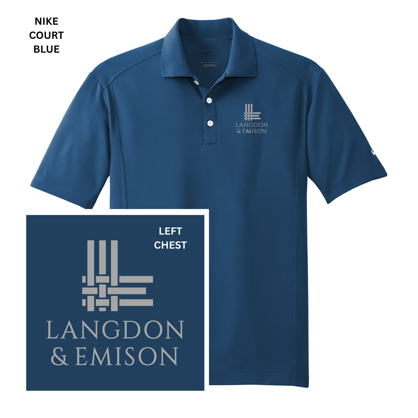 LEFT CHEST LOGO MEN'S POLO | NIKE | COURT BLUE