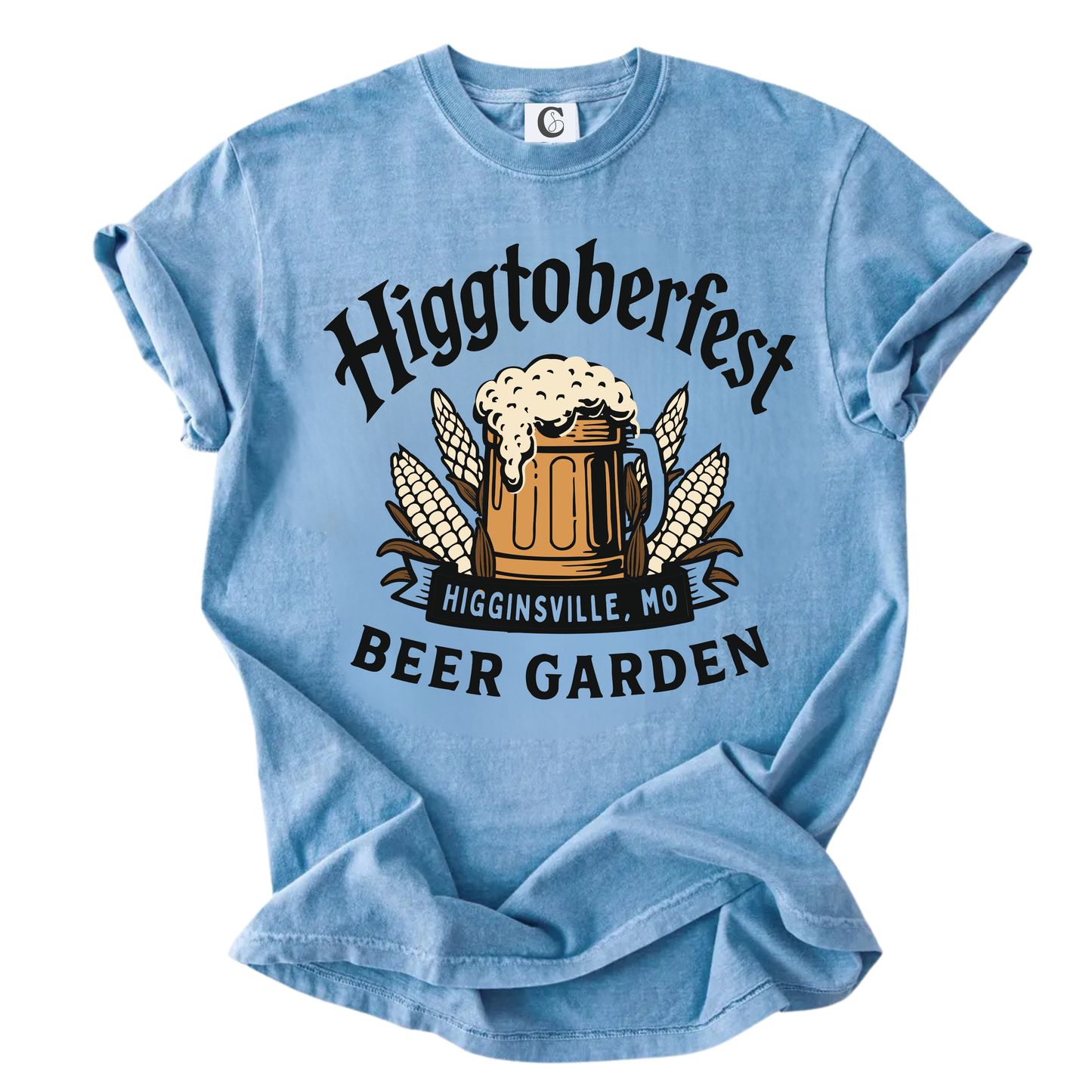 HIGGTOBERFEST LARGE LOGO TEE | WASHED DENIM