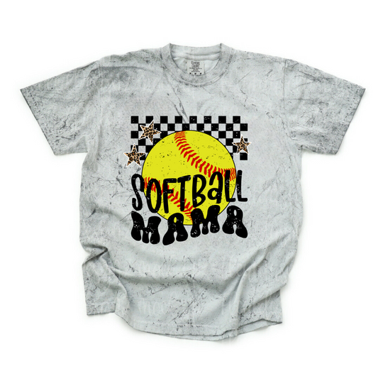 SOFTBALL MAMA COLORBLAST TEE