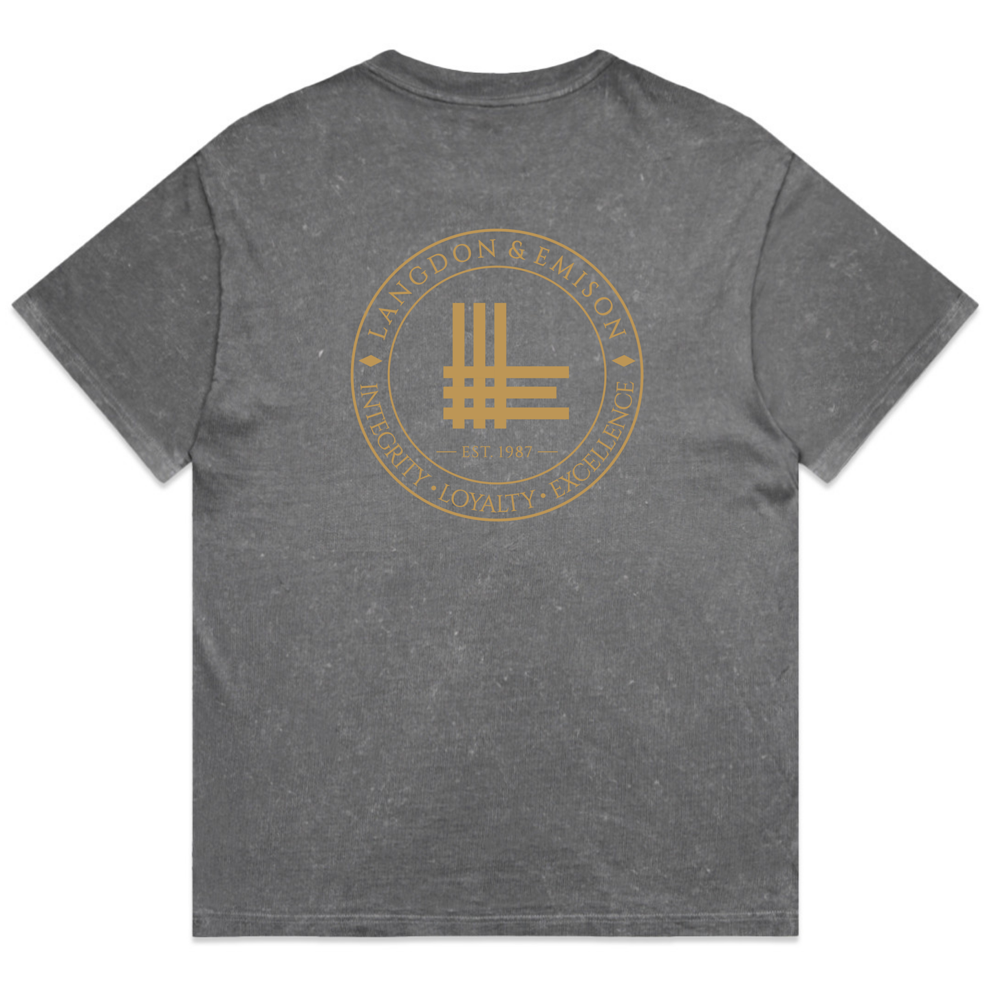 INTEGRITY STONE WASH TEE | COAL