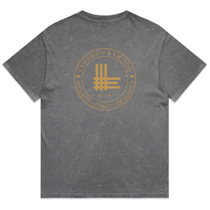 INTEGRITY STONE WASH TEE | COAL