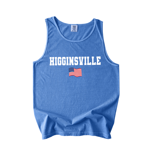 HIGGINSVILLE FLAG TANK | BLUE