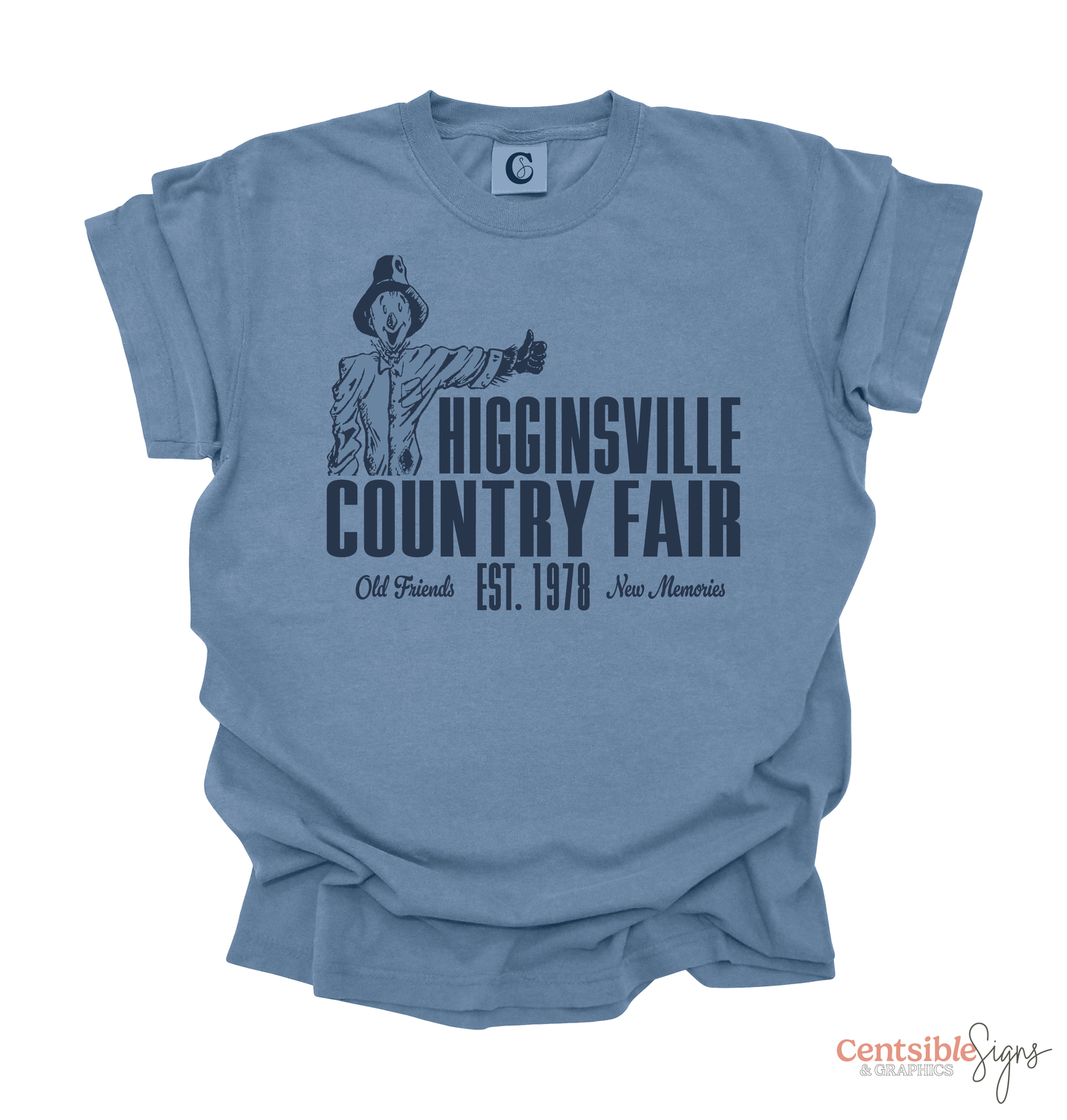 HIGG COUNTRY FAIR TEE | BLUE JEAN