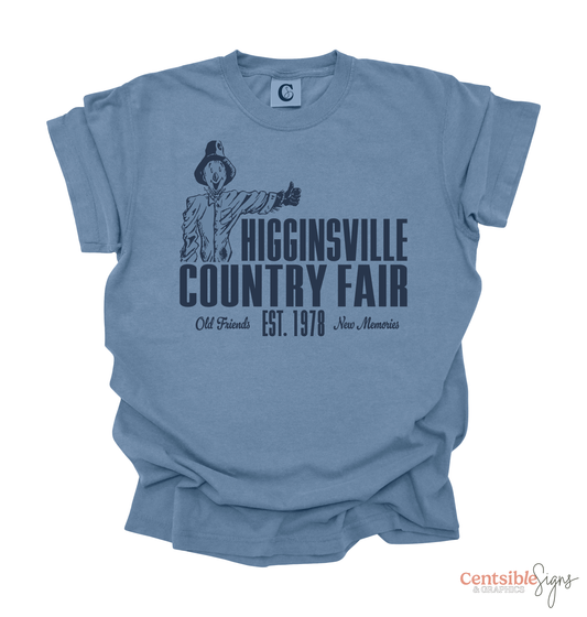 HIGG COUNTRY FAIR TEE | BLUE JEAN