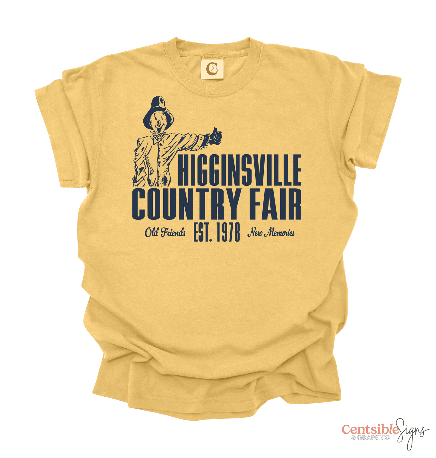 HIGG COUNTRY FAIR TEE | MUSTARD