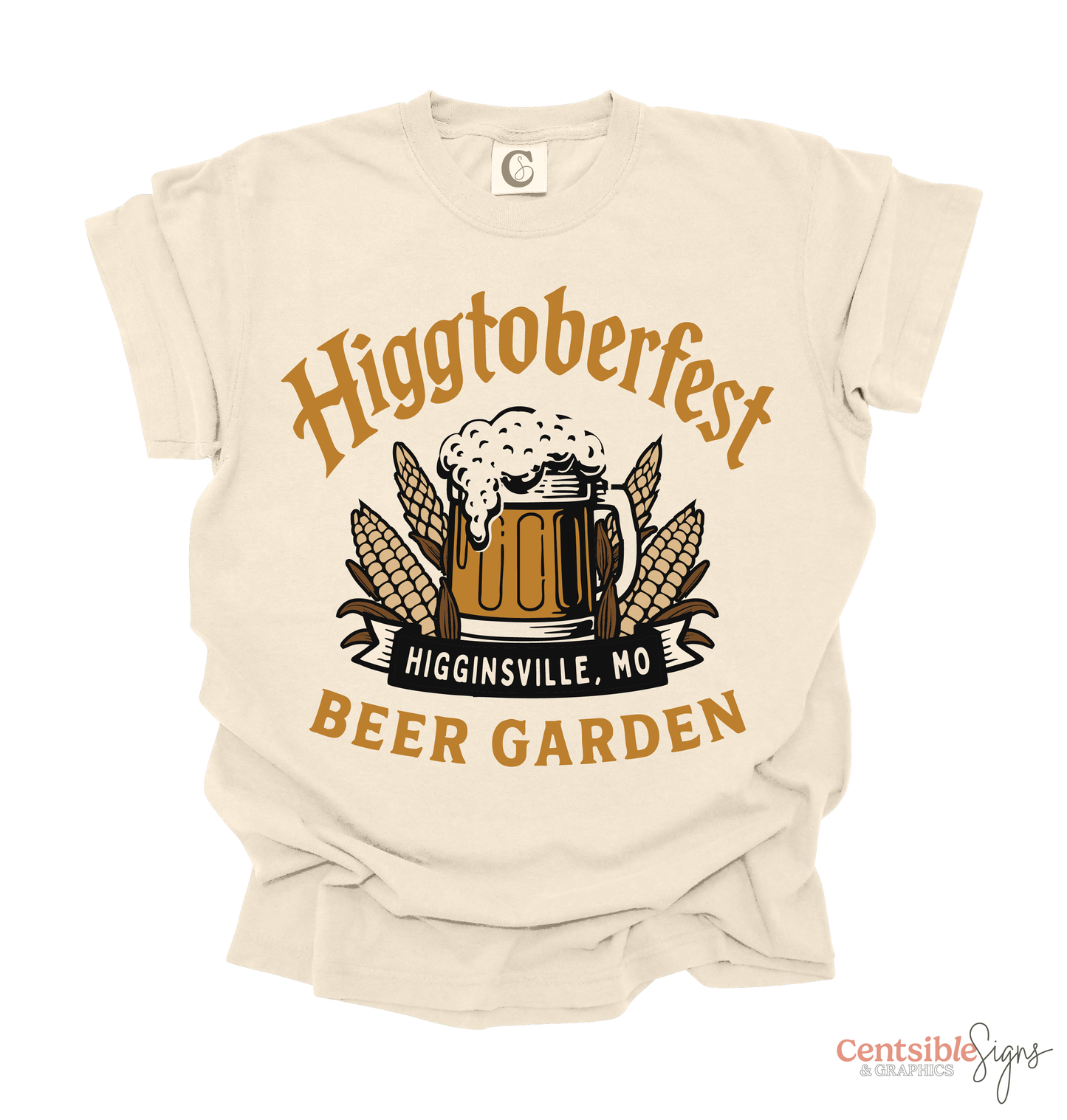 HIGGTOBERFEST LARGE LOGO TEE | IVORY