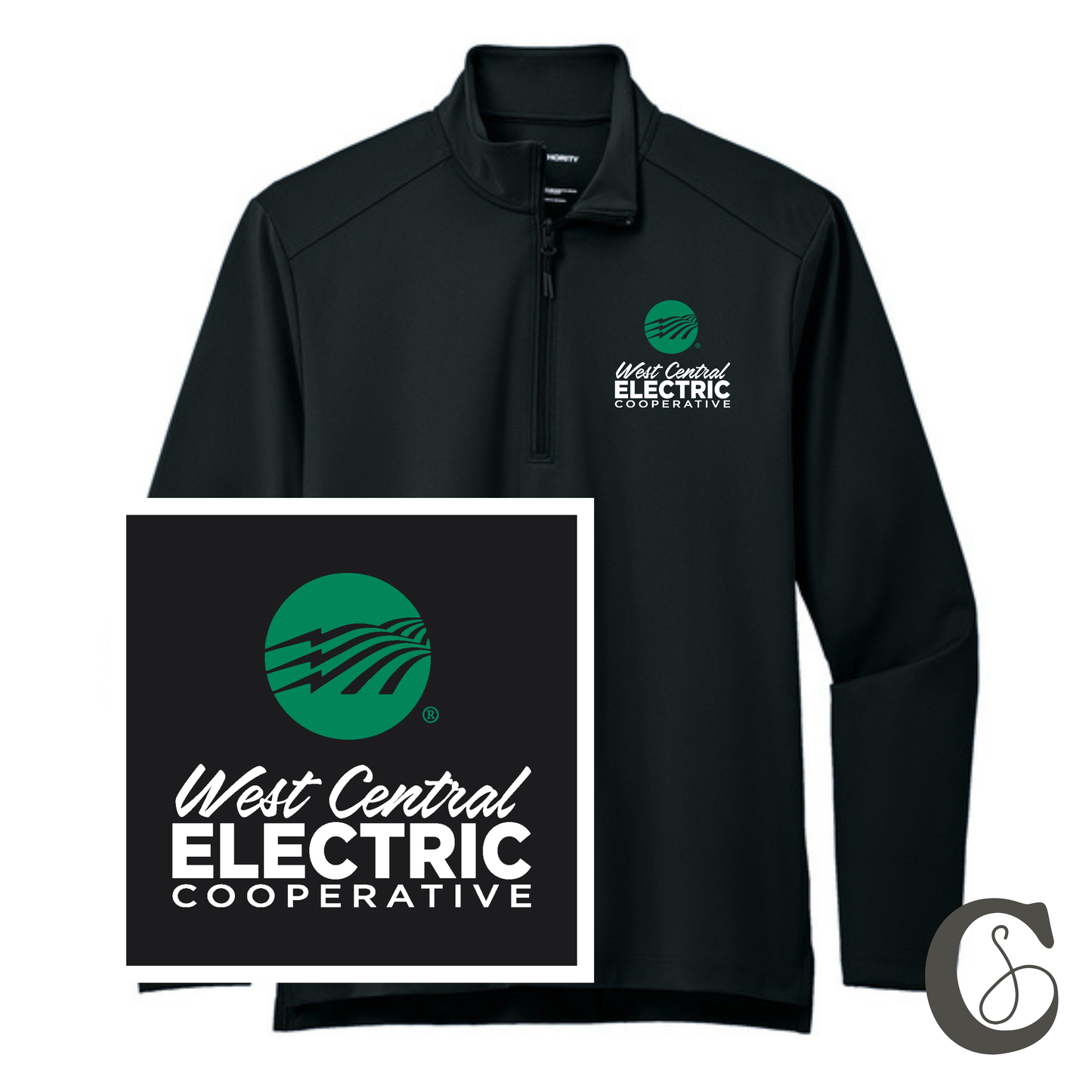 STACKED LOGO 1/4 ZIP | MENS