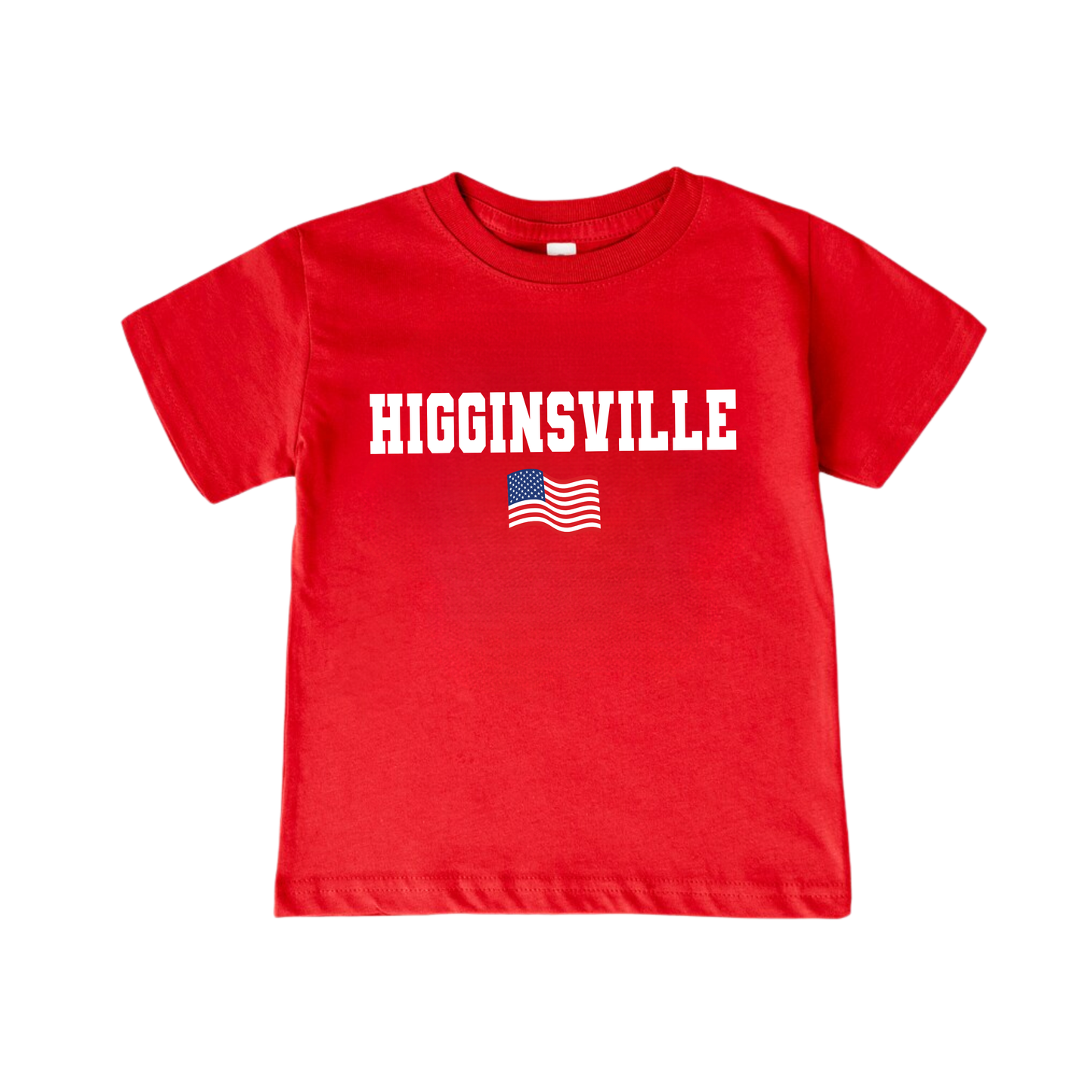 HIGGINSVILLE FLAG TEE | RED